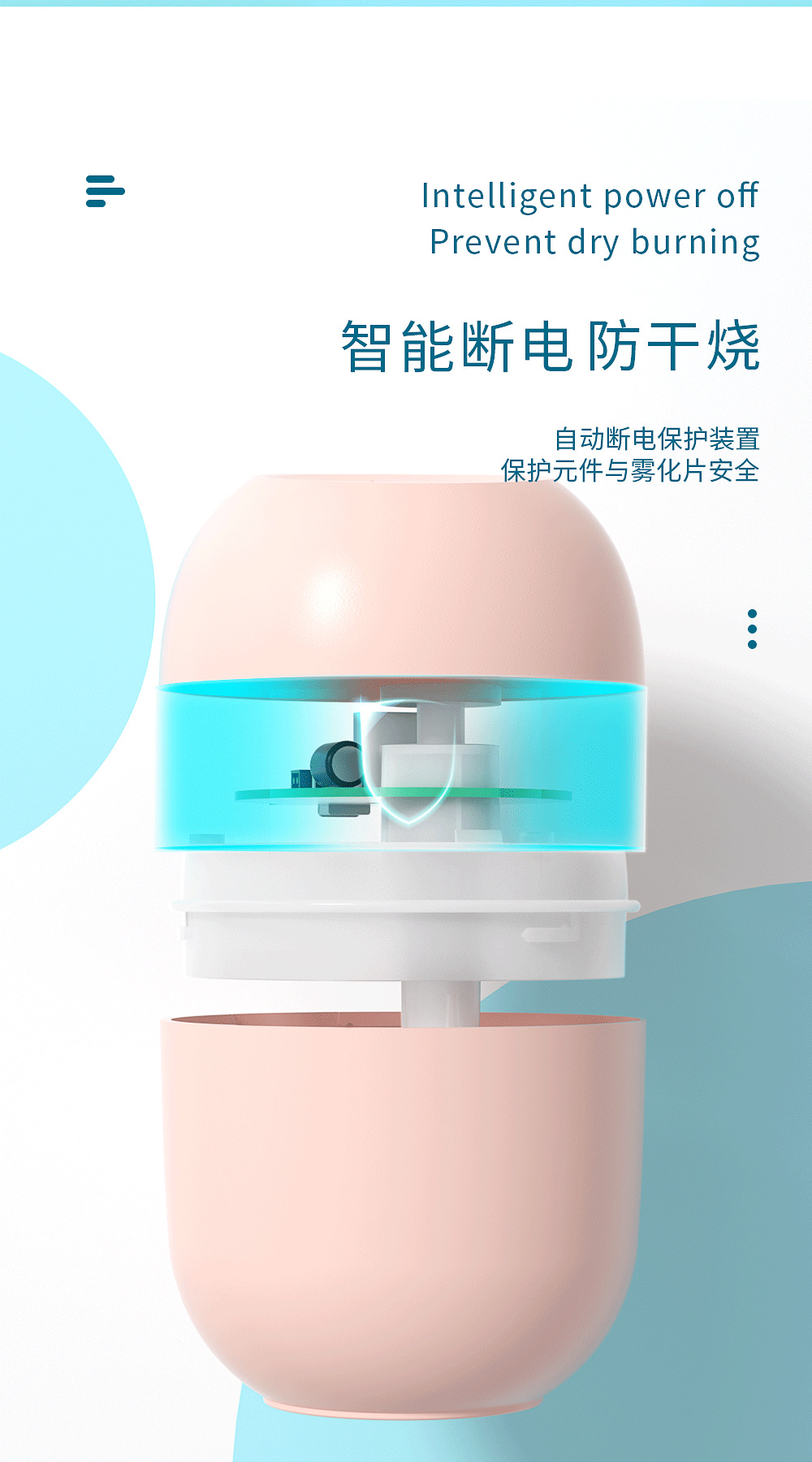 New colorful water drop humidifier USB spray night light silent home mini aromatherapy air humidifier gift pic 38