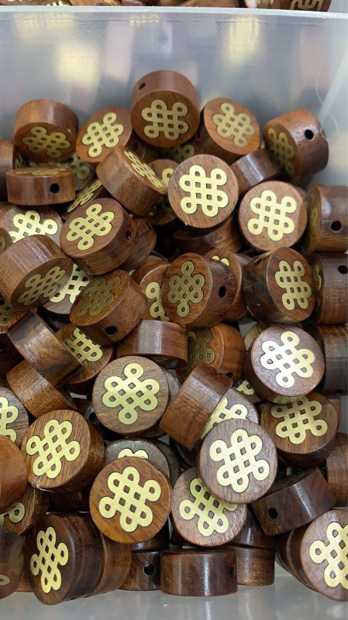 Jewelry accessories, wood, metal, color retention, good luck, happiness, shoes, bags, clothing, diy handmade custom small pendants pic 9