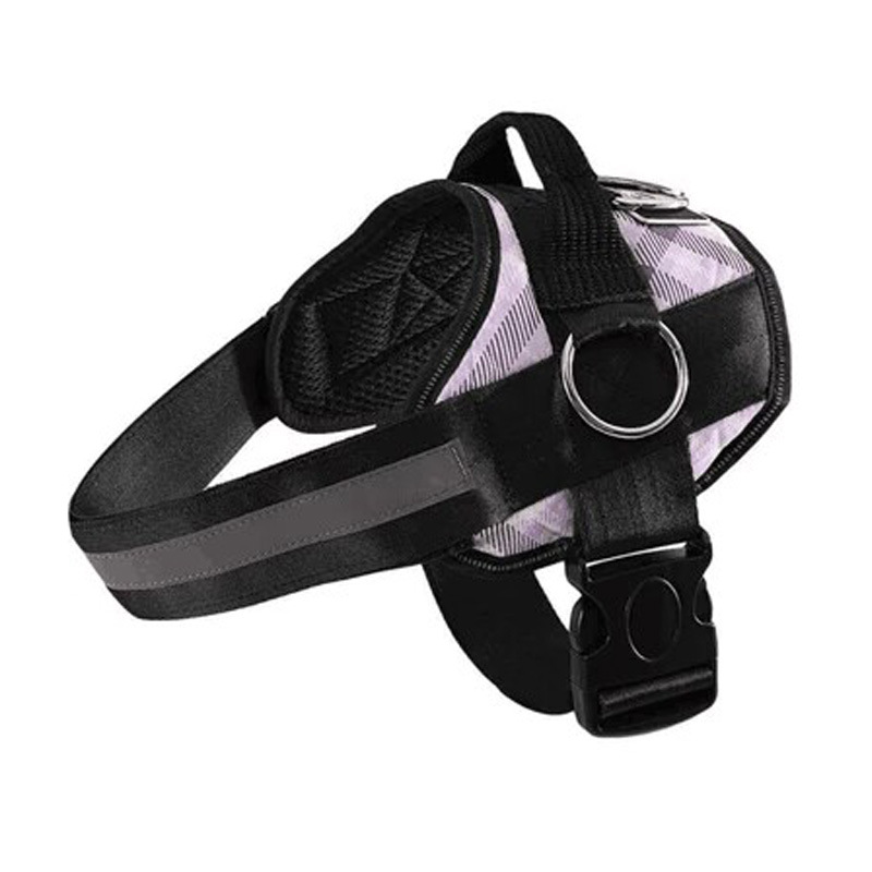 工厂直销狗狗牵引绳大中小型犬胸背带舒适透气防爆冲狗绳夜间反光详情4