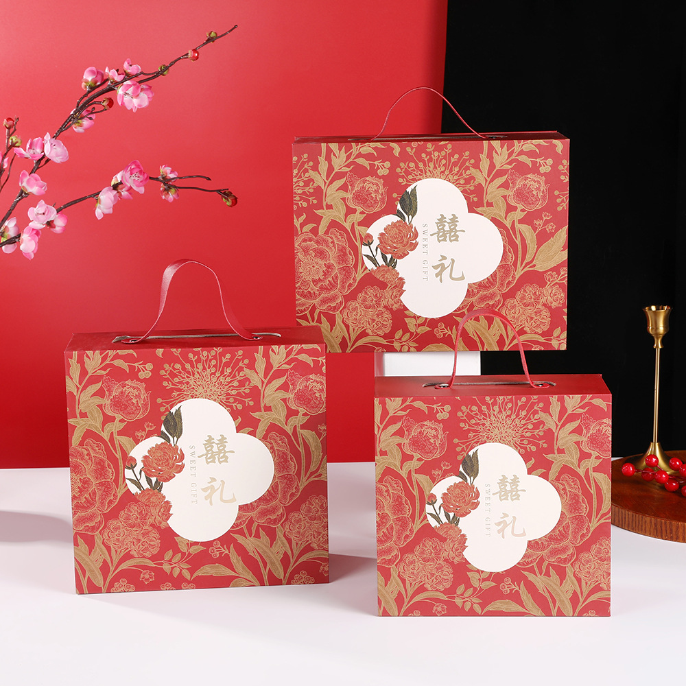 Wholesale of wedding gift boxes, wedding hand-held gift boxes, wedding candy boxes and gift packaging boxes from the manufacturer pic 2