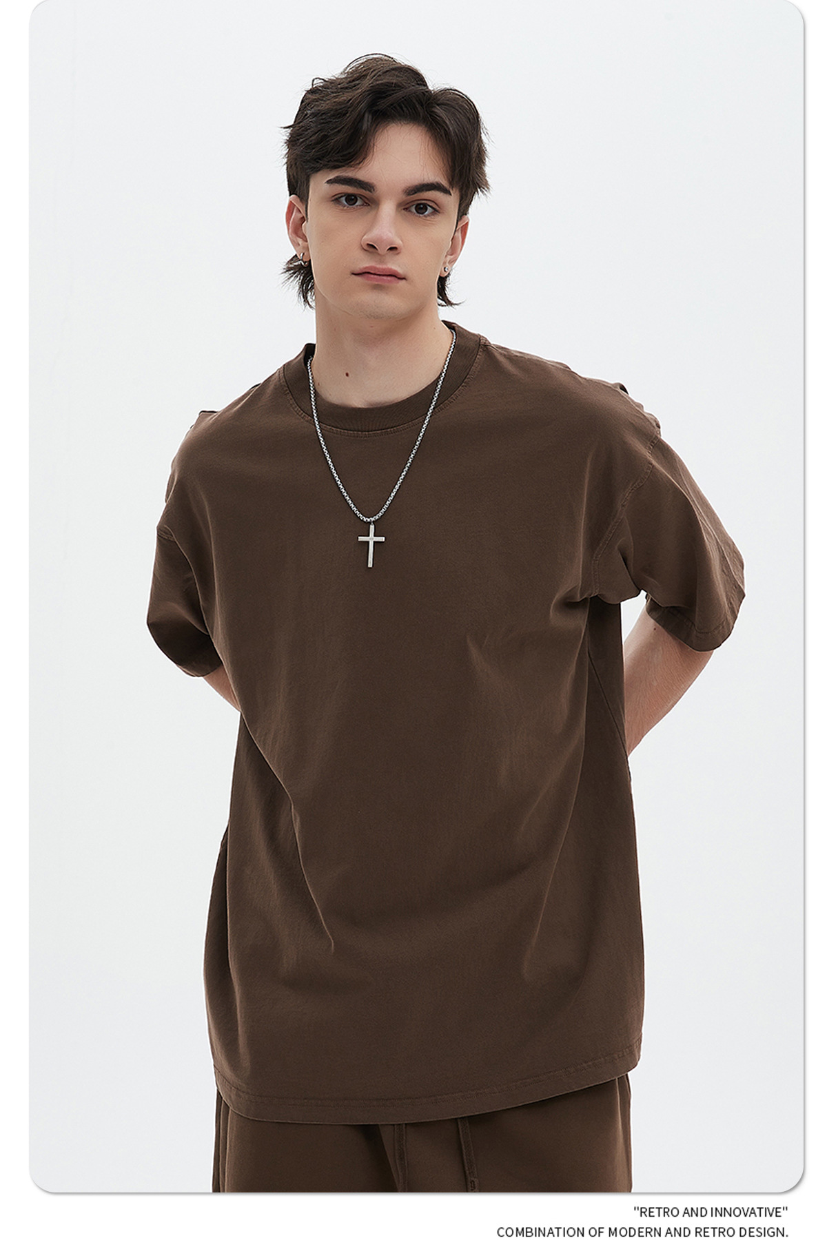 ARTIE男装|重磅250G复古水洗做旧短袖t恤男 宽松纯棉男士潮牌t恤详情70