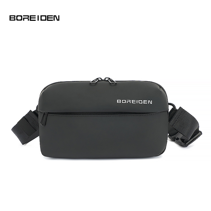 BOREIDEN新款跨境迷你斜挎包男百搭休闲挎包潮牌腰包高级感单肩包详情4