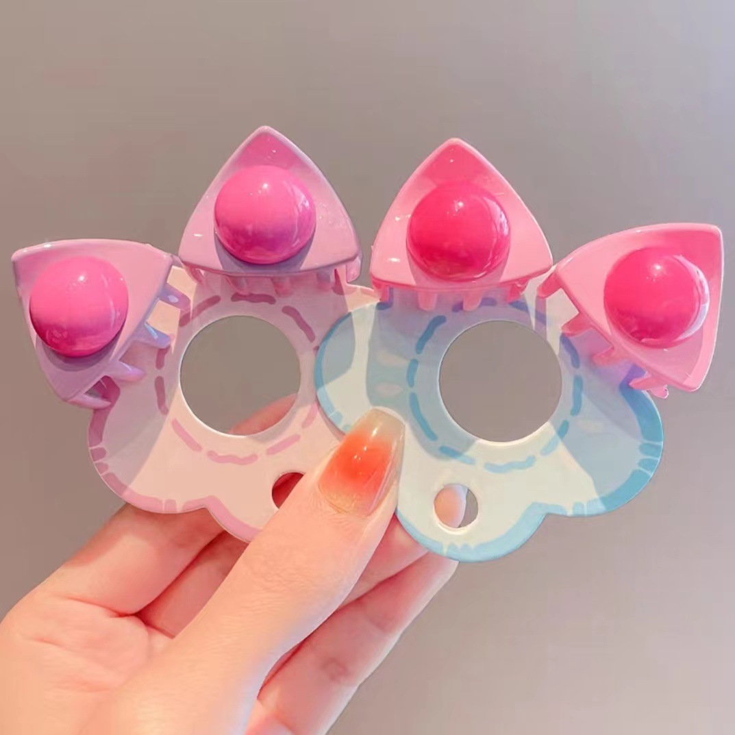 儿童发夹y2k多巴胺抓夹猫耳朵发卡小女孩头饰可爱女童刘海碎发夹详情4