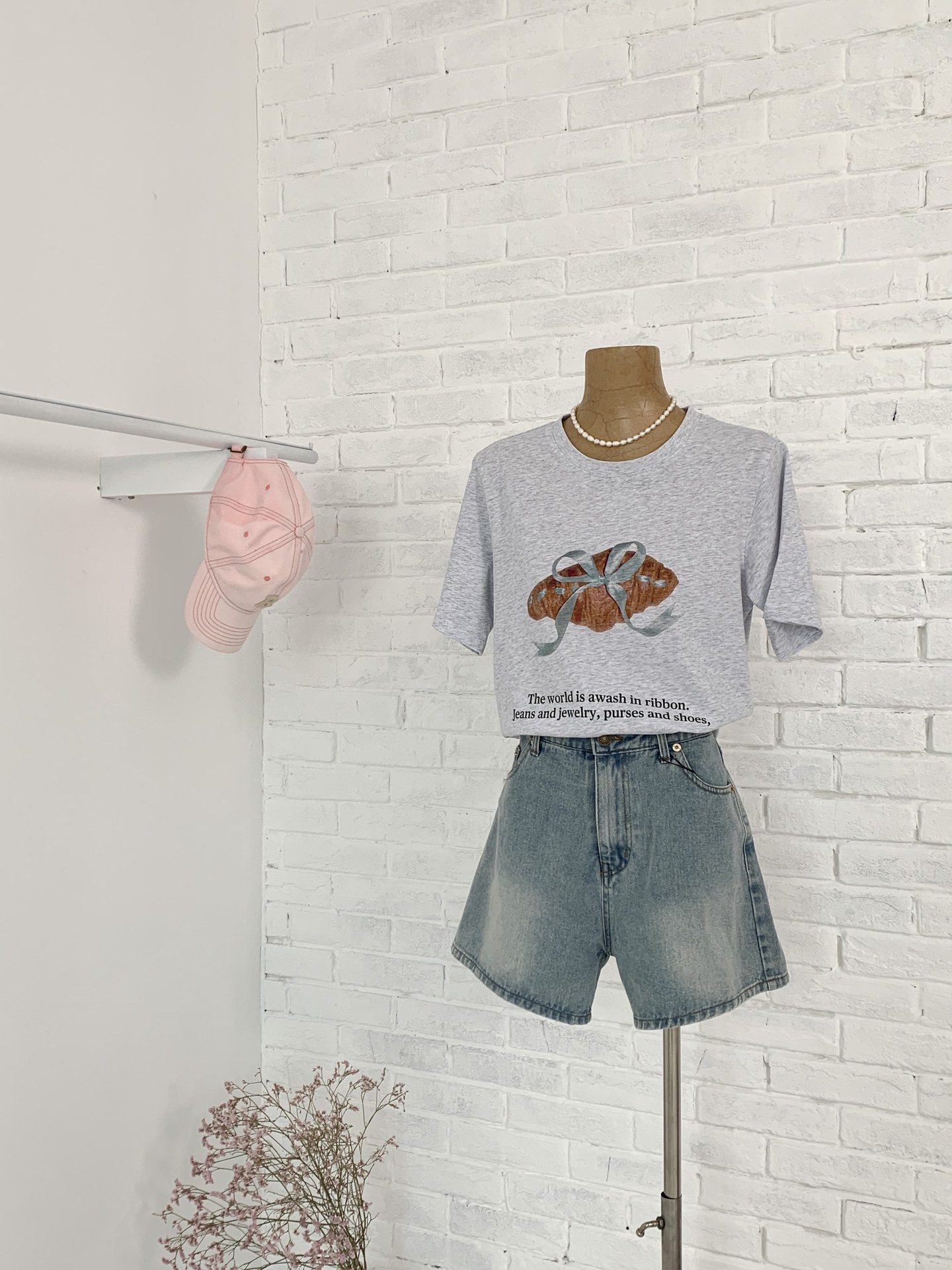 现货 高品质宽松T恤女春夏上衣正肩纯棉短袖夏季设计感韩系打底衫详情10