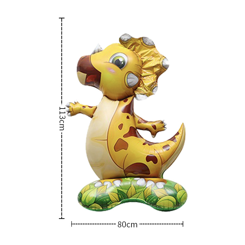 跨境大号鳄鱼恐龙卡通铝膜气球儿童生日派对聚会场景装饰背景布置详情8