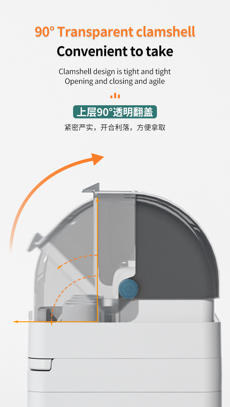 碗筷收纳盒碗柜带盖装餐具碗盘箱放碗家用置物厨房碗架沥水碗碟架0594详情6