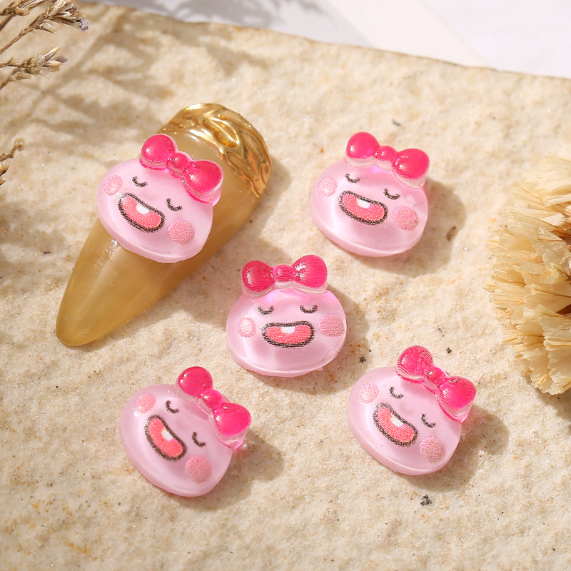 新美甲美乐蒂卡通透明彩色彩绘公仔可爱布丁狗小号雪玫丽树脂装饰详情7