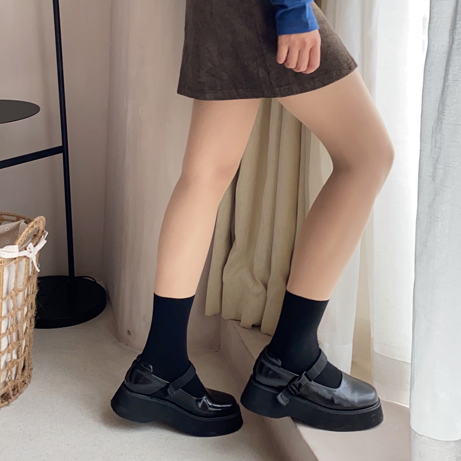 New patchwork stockings, black and white stockings, fake thigh stockings, sweet and cool fake calf stockings, sexy base stockings, pantyhose for women pic 12