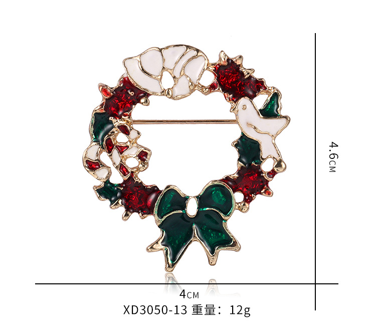 新款圣诞老人圣诞树胸针 复古合金衣服鞋帽配饰胸花 饰品别针详情16