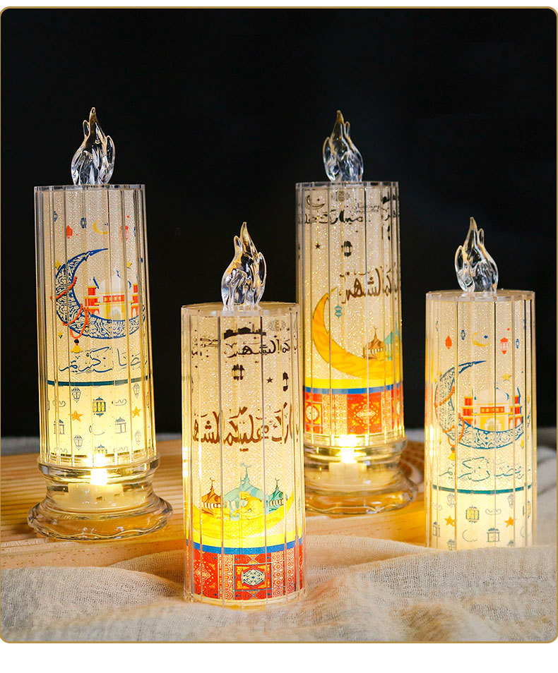 透明水晶蜡烛led电子蜡烛灯节日ramadan派对装饰家居ins摆件小夜详情2