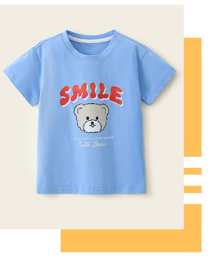 夏装2024新款儿童短袖T恤男女童夏季童装中小童韩版纯棉半袖t时髦详情7