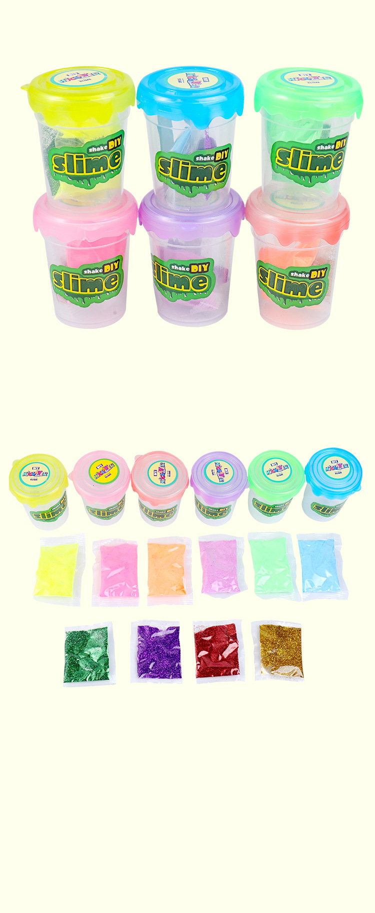 定制外贸欧标彩色史莱姆摇摇乐粉罐装STEM玩具 DIY Shake slime详情10