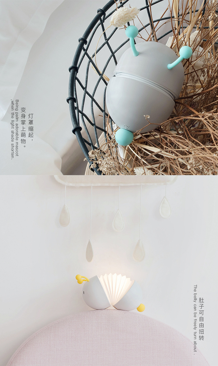 Cute caterpillar night light led usb small night light, home bedside small night light, student dormitory wake-up light pic 4
