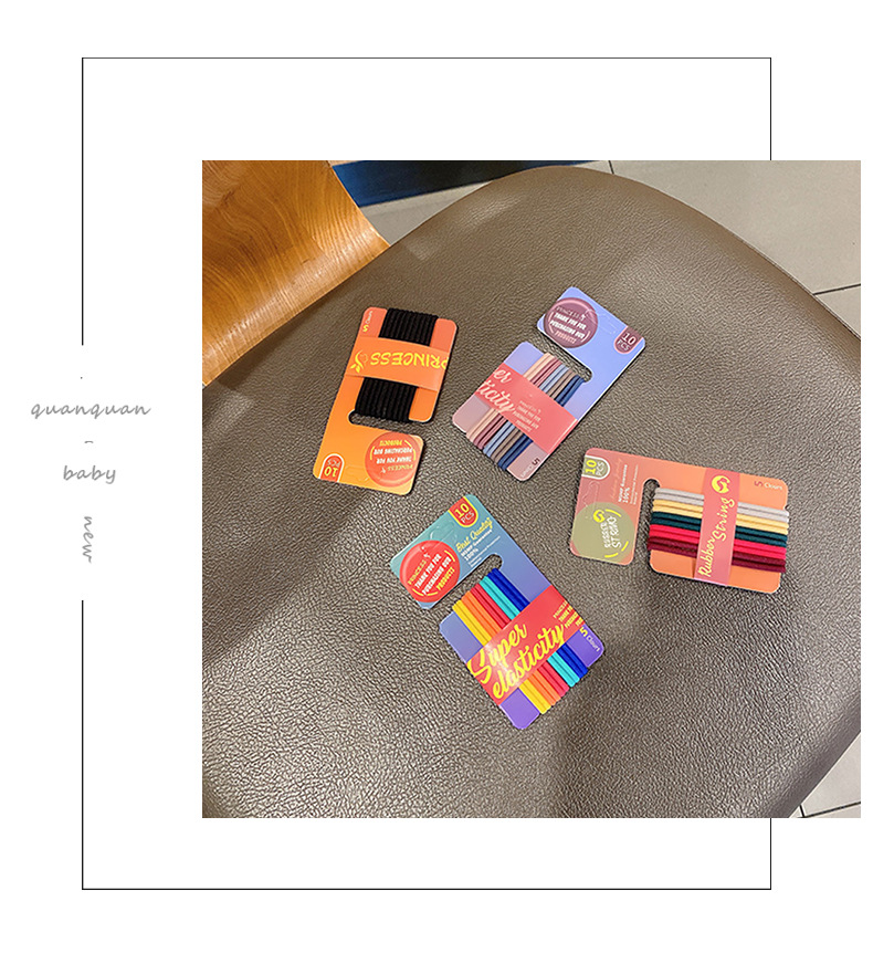 The new Korean version high-elasticity hair band with a basic solid color in the ins style is a popular and simple daily hair band pic 10