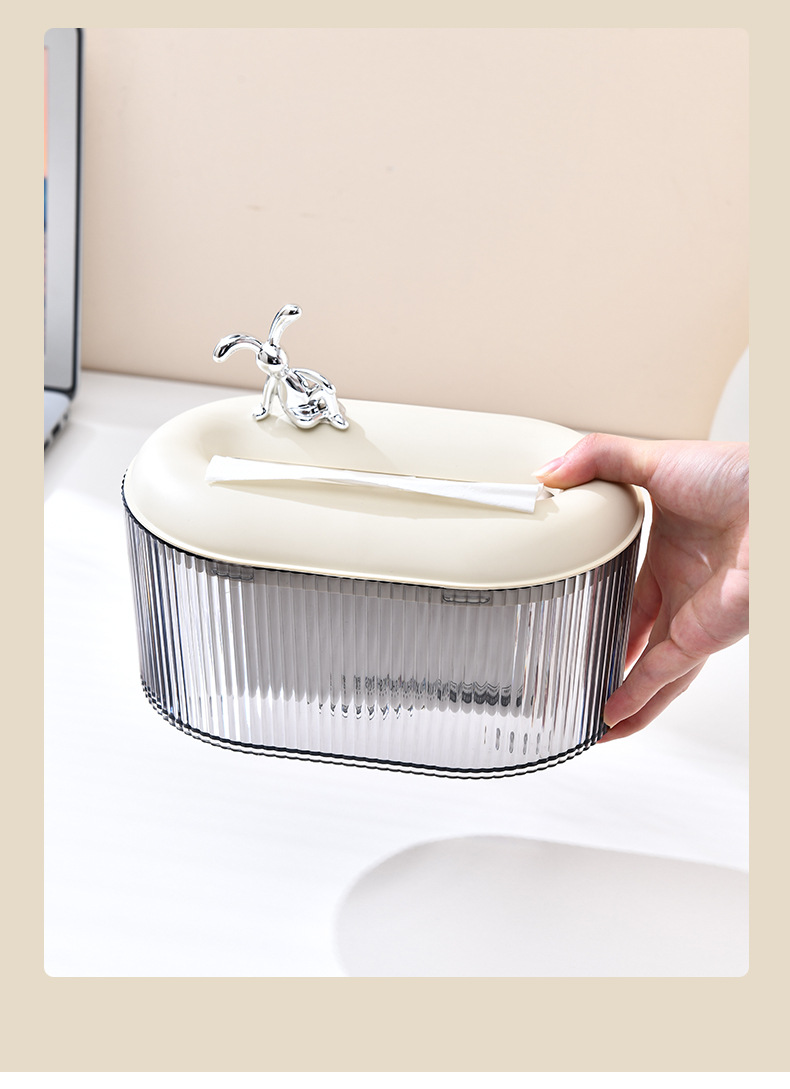 Light luxury bathroom face towel box, storage box, decorative cream-style tissue box, living room coffee table, tissue box, household toilet paper pic 12