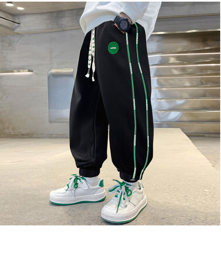 男童新款卫裤2024春秋款童装儿童炸街休闲裤春季中大童百搭运动裤详情23