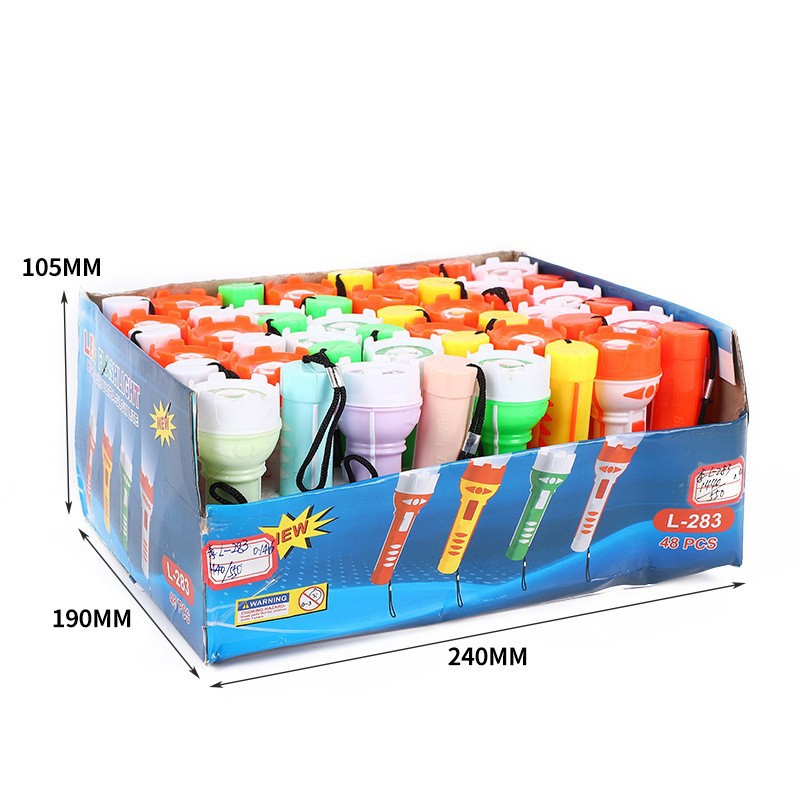 New plastic LED high-intensity L-283 flashlight, 10cm outdoor household flashlight, direct sales from the manufacturer for street stalls and night markets pic 2