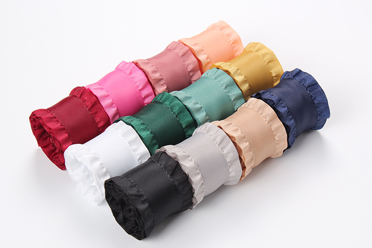 Dingxin Korean imported woven tape, polyester ruffled edge, ruffled edge, skirt edge ribbon, diy handmade hair accessory, bow ribbon pic 6