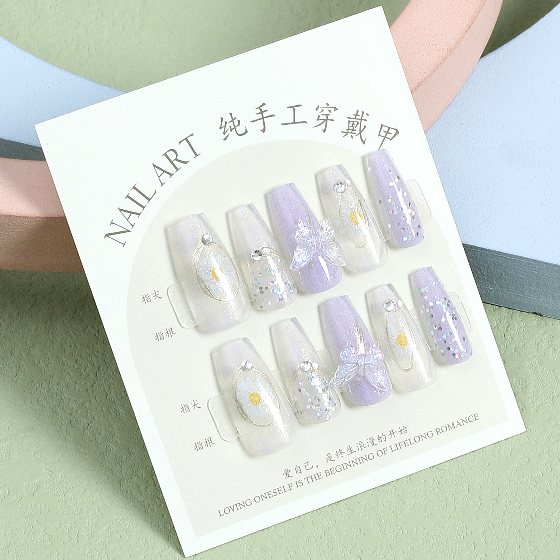 手工穿戴甲长梯款合集新款美甲贴片假指甲美甲工厂现货手工甲批发详情16