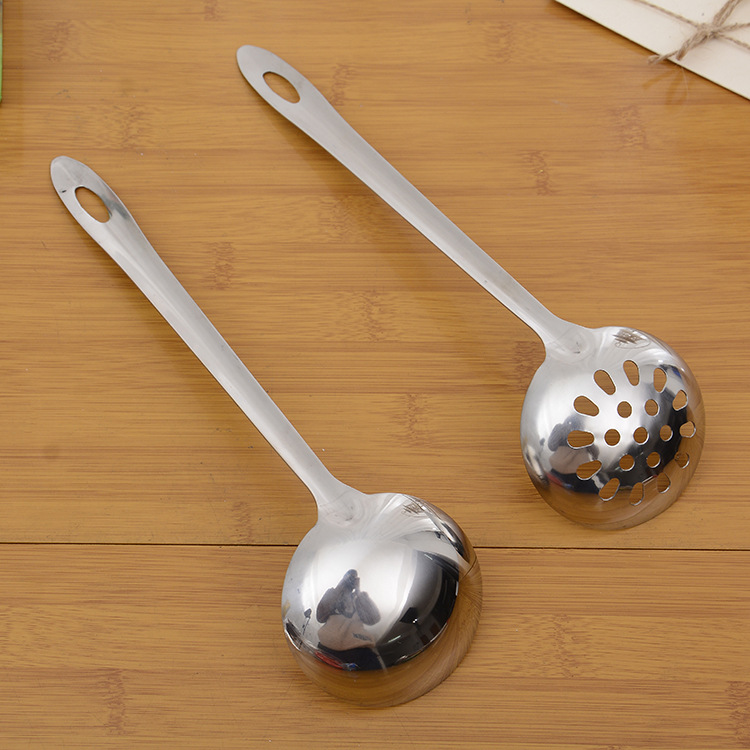 7cm stainless steel soup spoon for hot pot restaurant, household long-handled stainless steel soup spoon, strainer, hot pot soup spoon pic 3