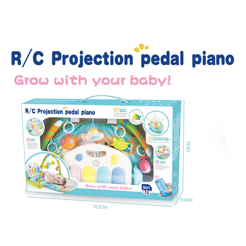 大号婴儿脚踏琴 遥控音乐灯光故事机健身架健身毯工厂直销详情1