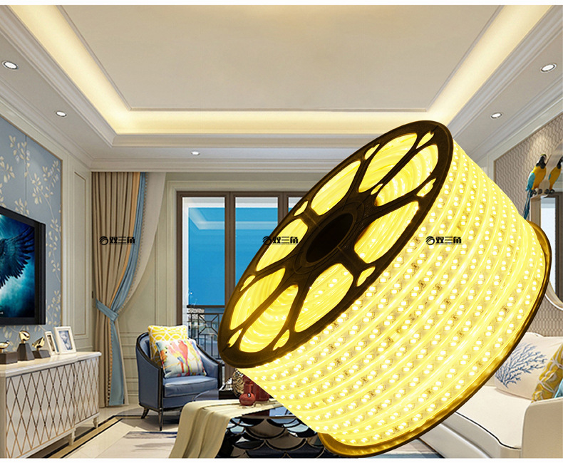 مصابيح ليونة ثلاثية الألوان من طراز 5050RBD بالنيون ذات ضغط عالي قدره 220V 2835. pic 84