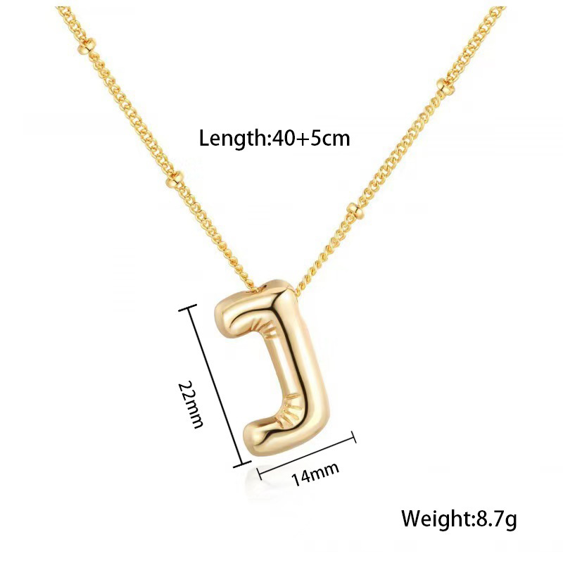 臻茫跨境钛钢网红爆款好看不锈钢项链常规派对气球字母吊坠项链女详情13