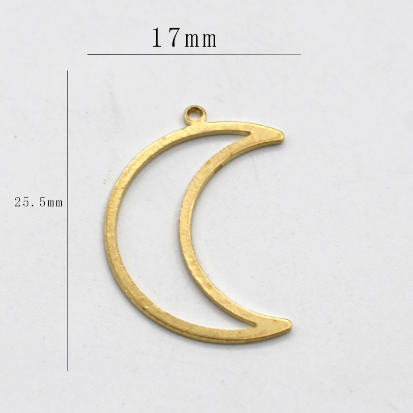 New best-selling bracelets, ear clips, pendants, necklaces, diy copper jewelry accessories, European and American style with halter holes, moon pic 14