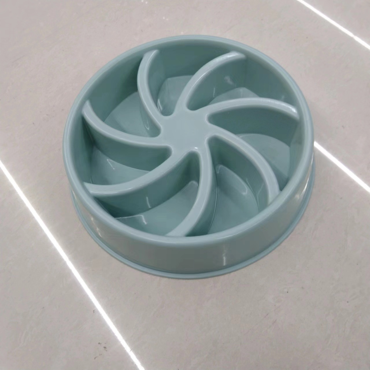 High-quality anti-choking macaron-colored pet feeding bowl, plastic windmill slow food pet slow food bowl pic 7