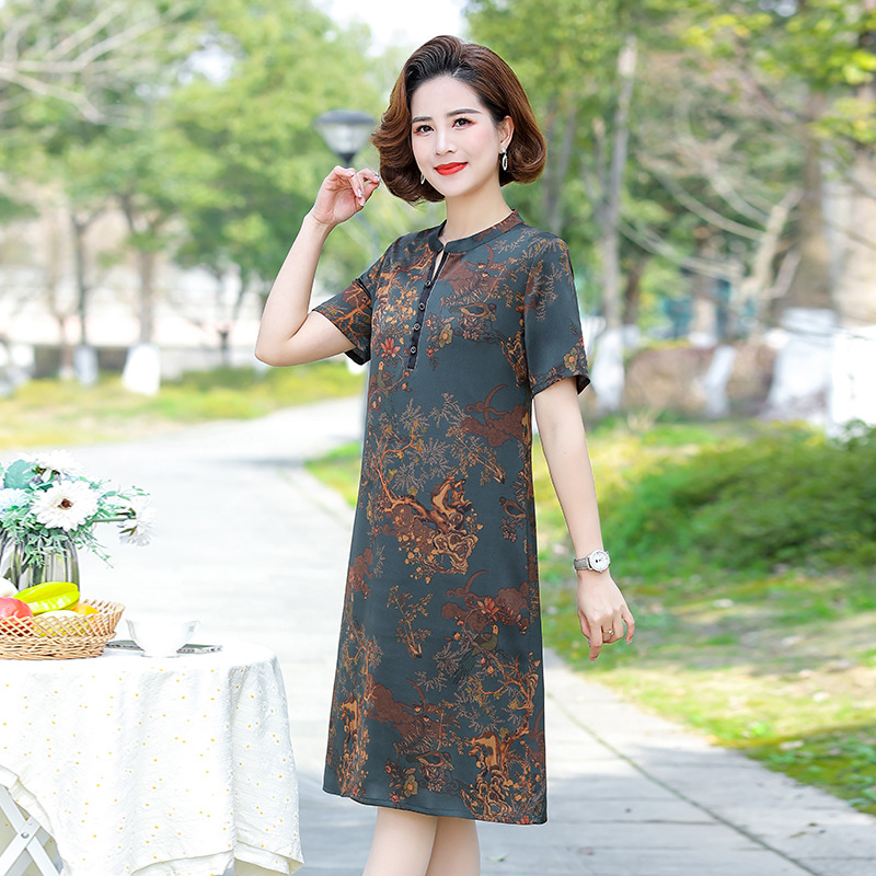 妈妈春装洋气小衫七分袖针织打底衫中年女士夏季冰丝T恤薄款上衣详情33