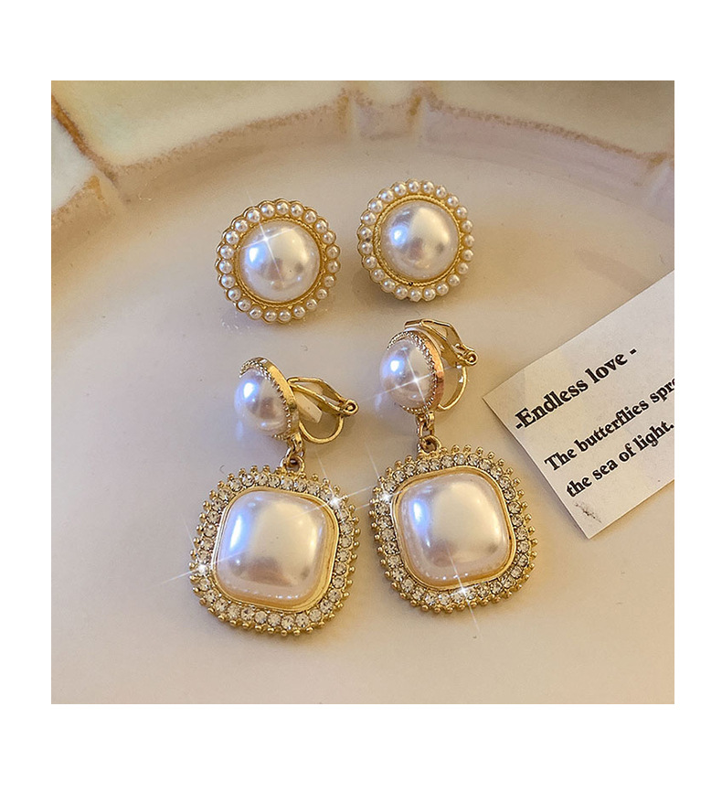 韩版复古珍珠耳夹女无耳洞小众简约925银针高级耳环小众耳饰批发详情7