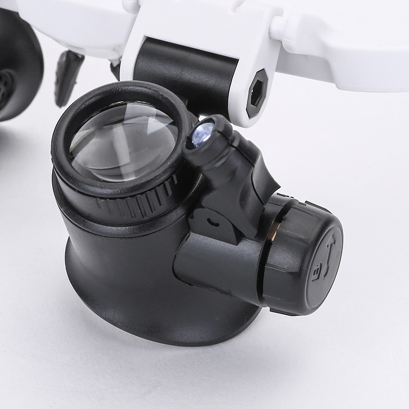 Three magnifications of head-mounted glasses, high-magnification mechanical watch repair, engraving, antique jewelry appraisal, LED light 9892H1 pic 19
