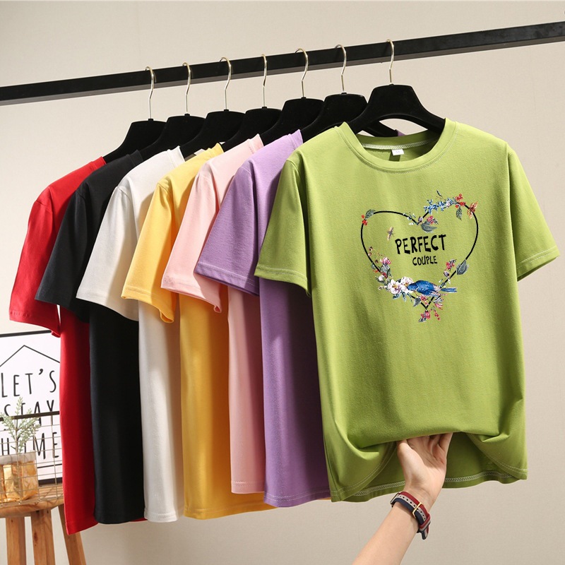 2023夏季新款韩版短袖t恤女潮学生休闲圆领上衣大码女装跨境外贸详情7