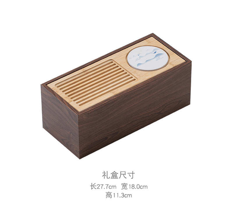Tea set, home living room gift box, modern and simple kung fu ceramic teapot, tea tray and tea cup complete set pic 6