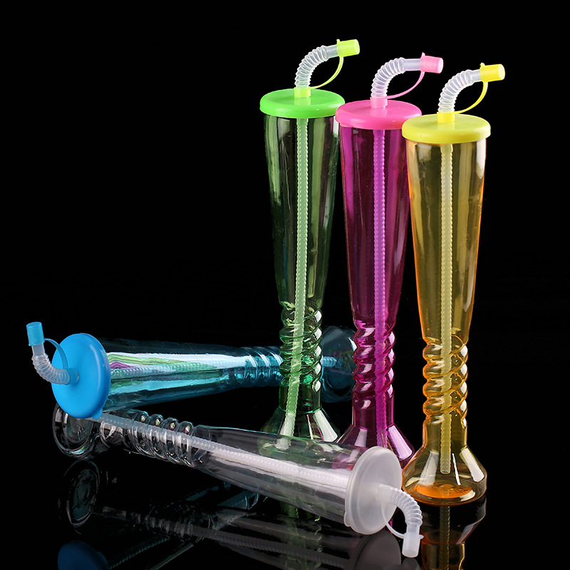 厂家直购批发大哑铃600ML一次性吸管葫芦杯狗骨头吸塑杯可印LOGO详情5