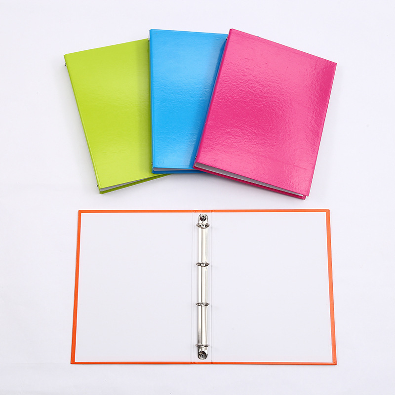 Solid-color single-hole loose-leaf binders, booklets, punched loose-leaf binders, simple storage folders, office supplies pic 4