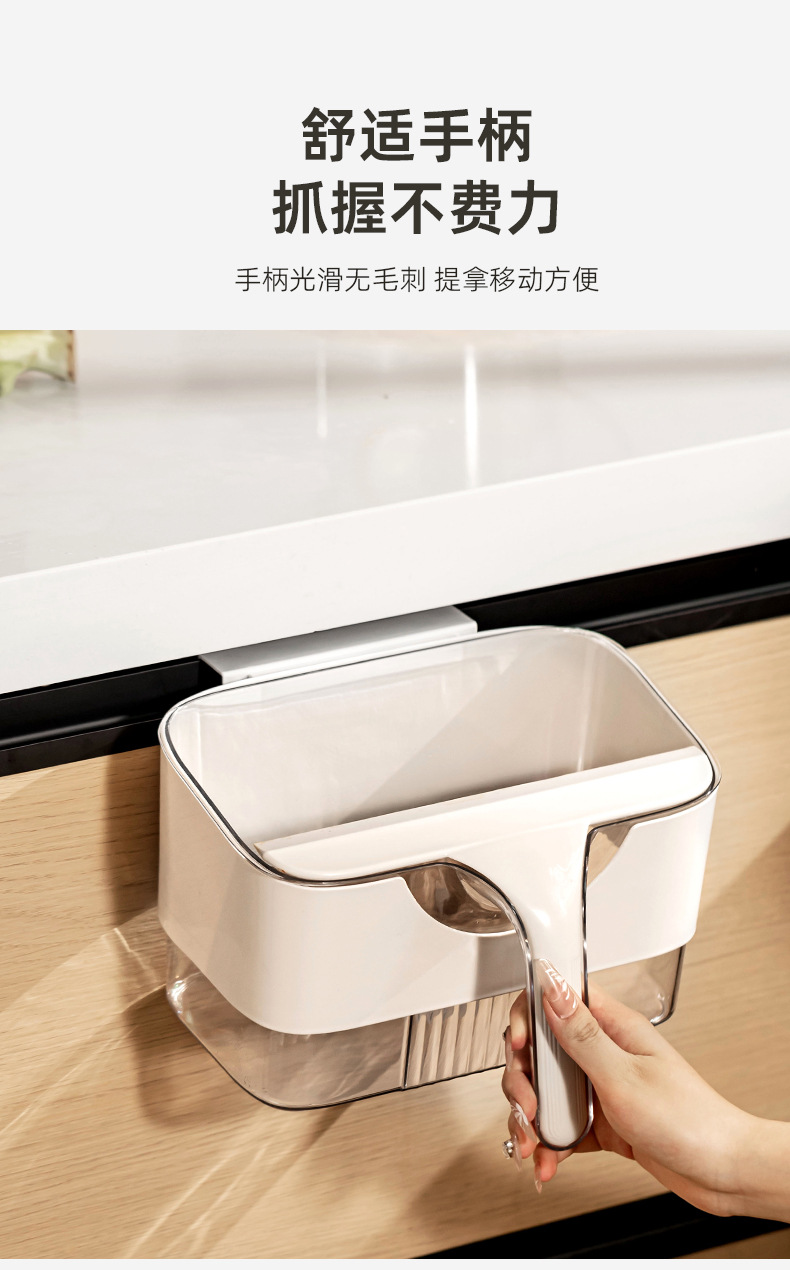 厨房垃圾桶壁挂式家用带刮板厨房餐桌酒店清洁工具橱柜门挂式专用详情13