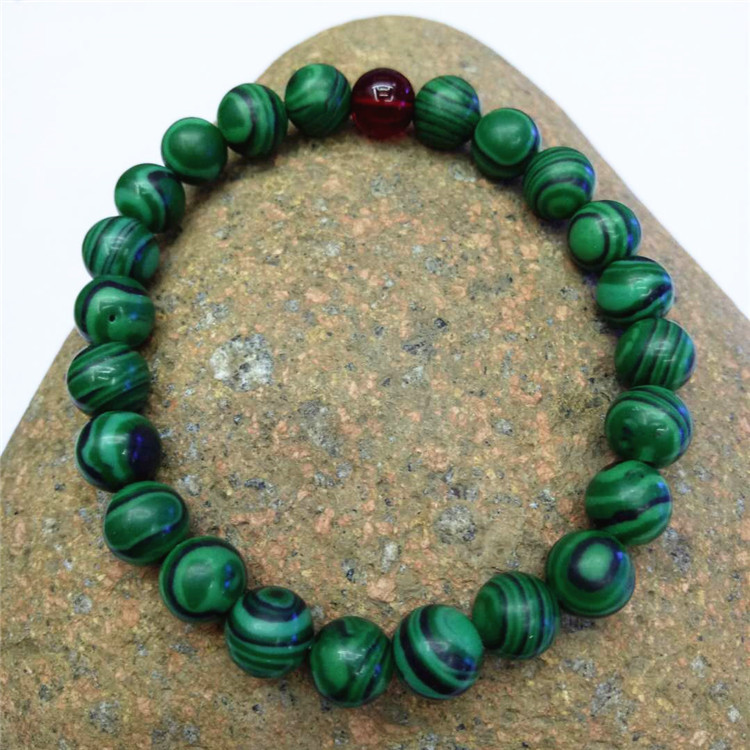 Trendy new malachite garnet bracelet couple bracelet set DIY natural stone combination bracelet wholesale pic 3