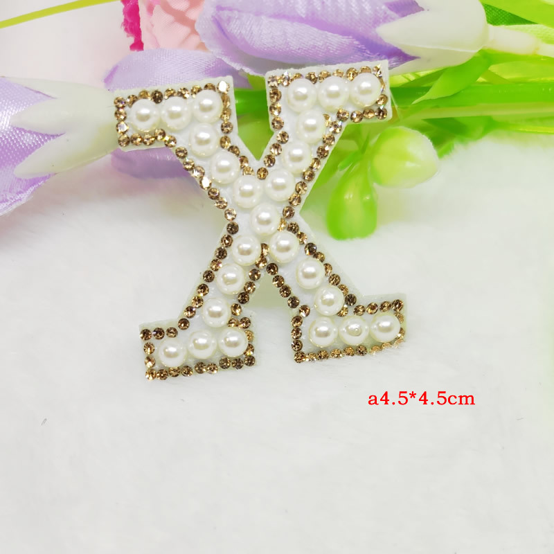 Cross-border hot diamond English pearl letter fabric pasted clothing accessories with adhesive backing 5mm pearl decoration factory DIY nail pearl wholesale pic 55