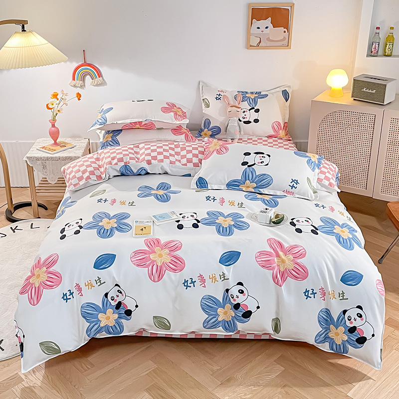 Wholesale of new all-cotton four-piece sets, frosted thickened pure cotton bed sheets, bed covers, three-piece sets, gifts, and bedding on consignment pic 22