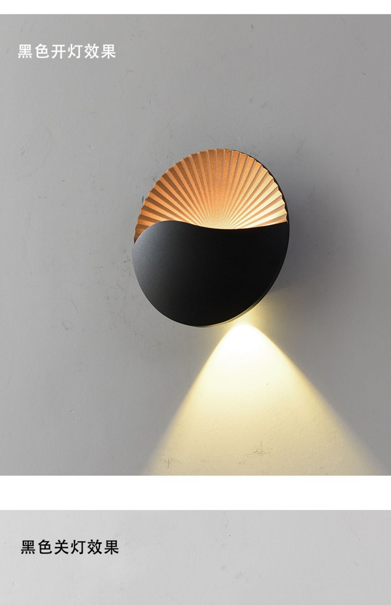 Household waterproof round wall lamp, modern and simple led dimming ceiling light, corridor staircase light, villa garden wall-washing light pic 9