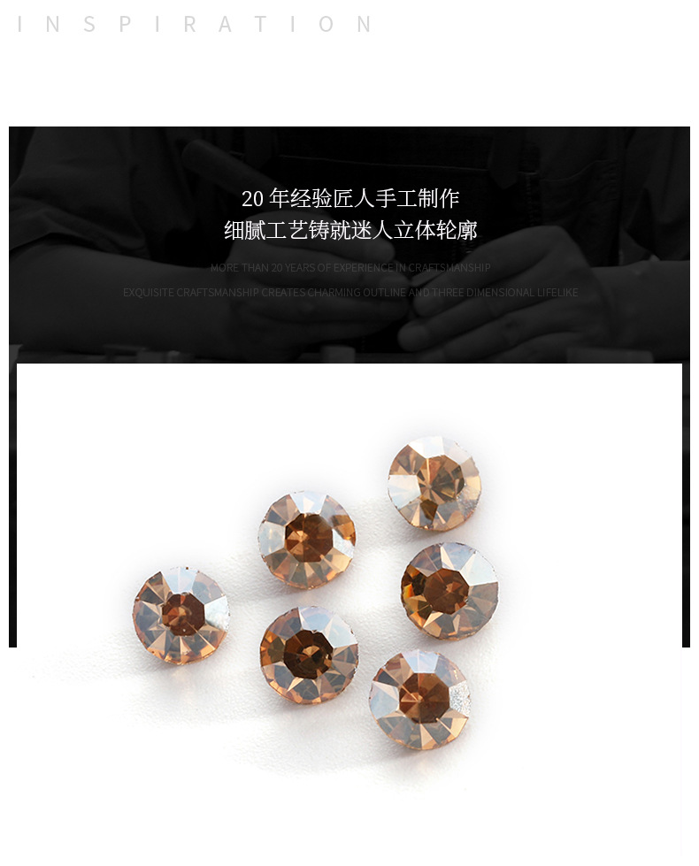 Factory wholesale of Guomao A diamond, round glass diamond, clothing, sticker diamond accessories, diy nail ornaments pic 3
