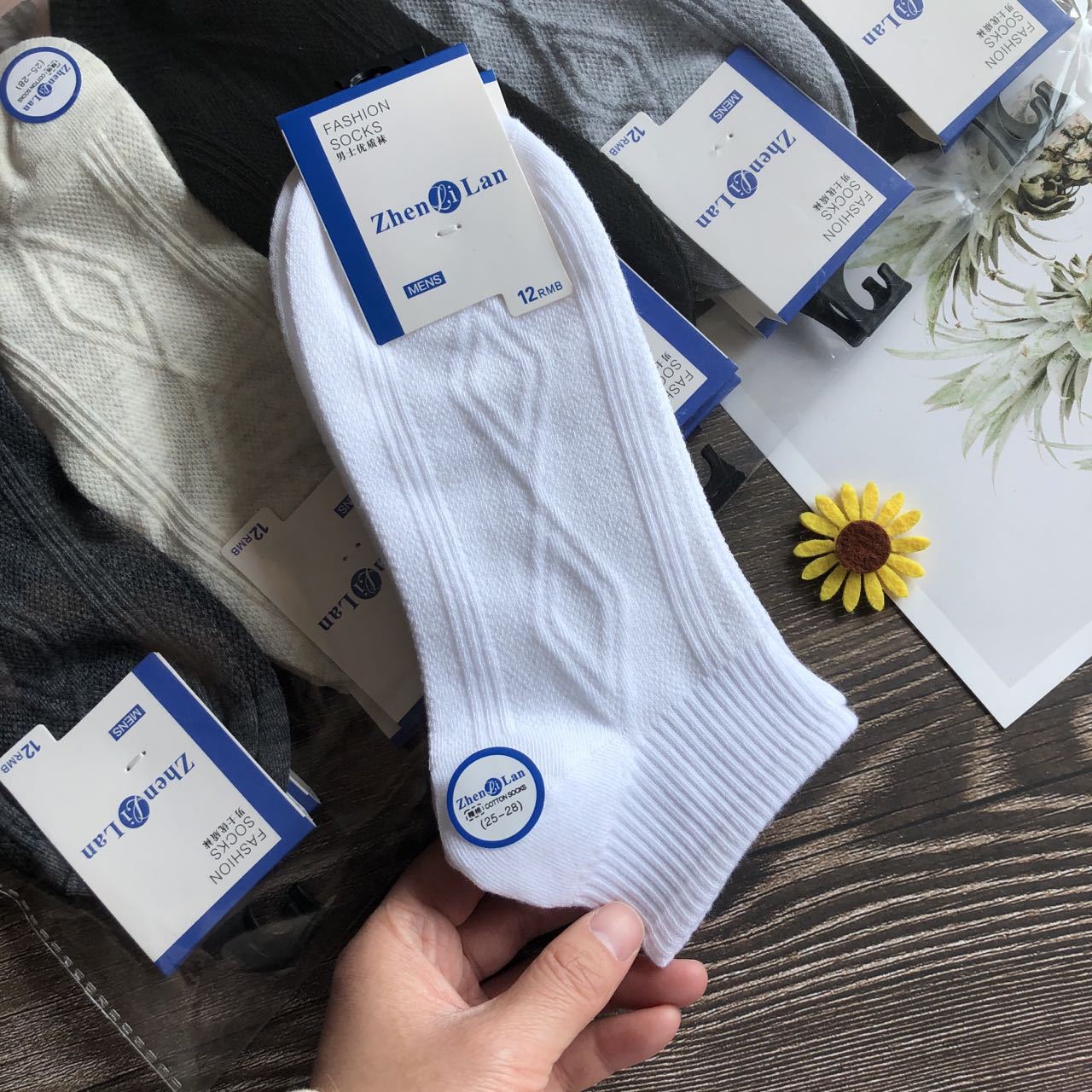 供商超袜子批发5-10双装男士运动短袜ins网红同款小清新花边女袜详情4