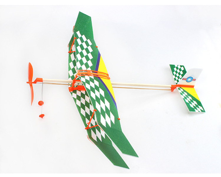 Wholesale of model aircraft assembly rubber band aircraft model toys, Tianchi rubber band power biplane science popularization model pic 16
