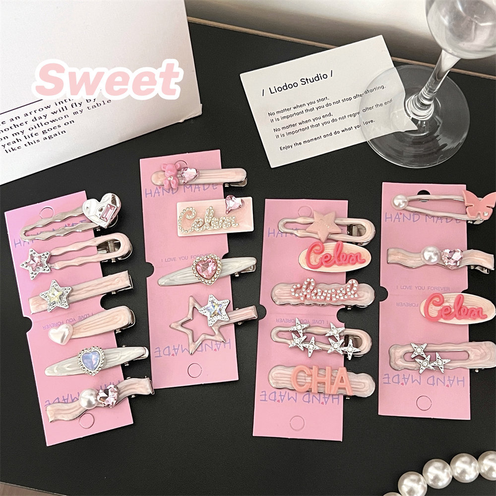 Versatile Y2K fashionable spicy girl style star hair clip, girl side bangs clip, sweet and cool dopamine crushed hair clip hair accessory pic 33