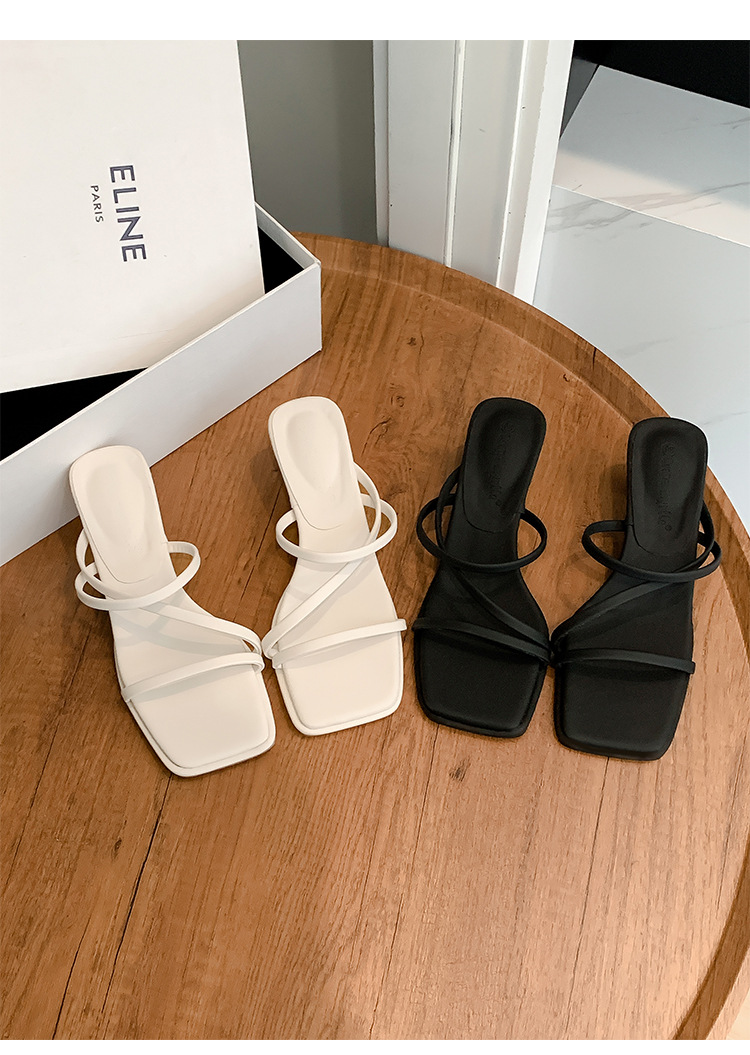 2024凉鞋女夏新款法式一字带仙女风方头不磨脚显瘦高跟拖鞋女外穿详情25