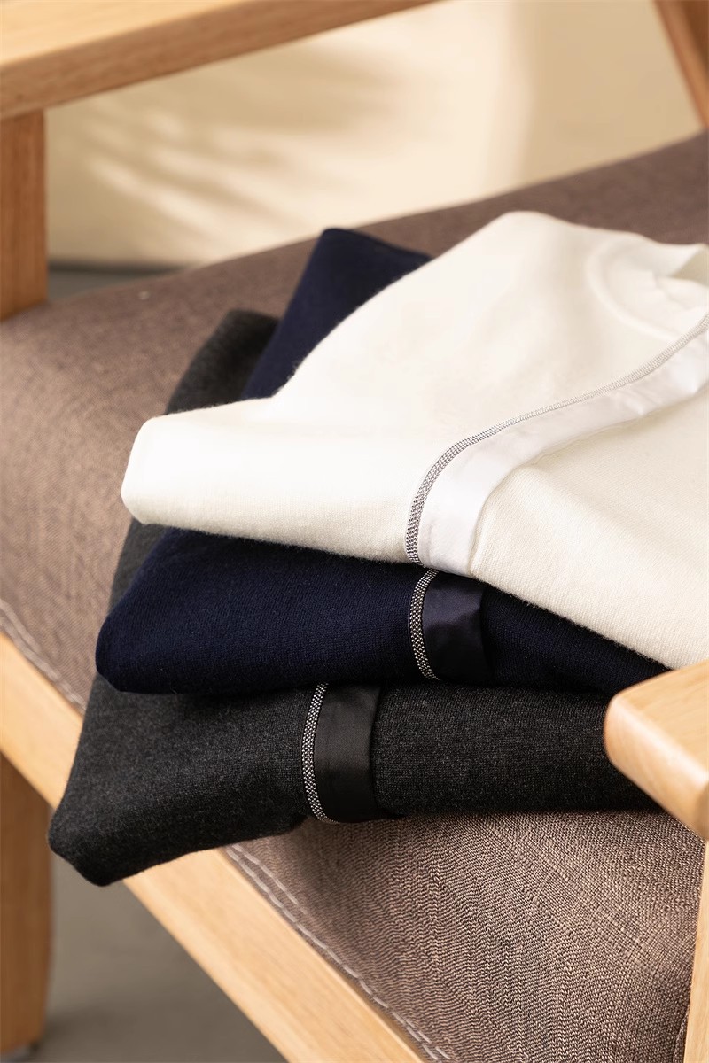 【 Fine-spun Wool 】 Beaded chain simple and intellectual patchwork long-sleeved thin wool knitted cardigan 24 early Autumn new style pic 2