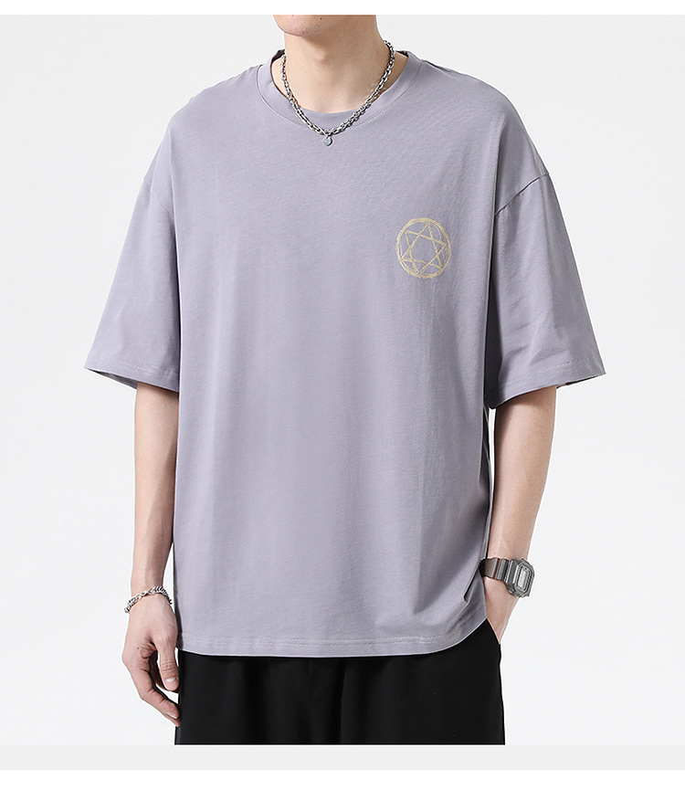 短袖T恤男夏季新款潮流港风宽松t恤加肥加大码百搭半袖体恤衫9XL详情16