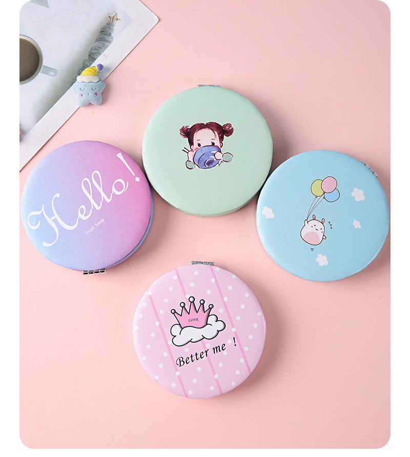 镜子折叠女学生卡通便携随身小镜子宿舍简约精致镜子双面迷你镜子详情46