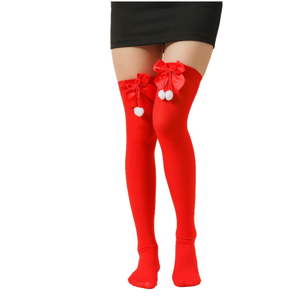 Suministro de fábrica calcetines de navidad ropa de fiesta accesorios calcetines de navidad sobre la rodilla medias de arco pic 12